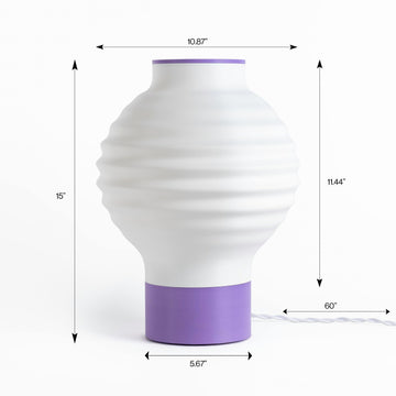 Asian Lantern Vintage Traditional Plant-Based PLA 3D Printed Dimmable LED Table Lamp - JONATHAN Y